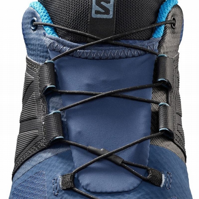 Blue / Black Salomon XA WILD GORE-TEX Men's Trail Running Shoes | AE-740SWHY