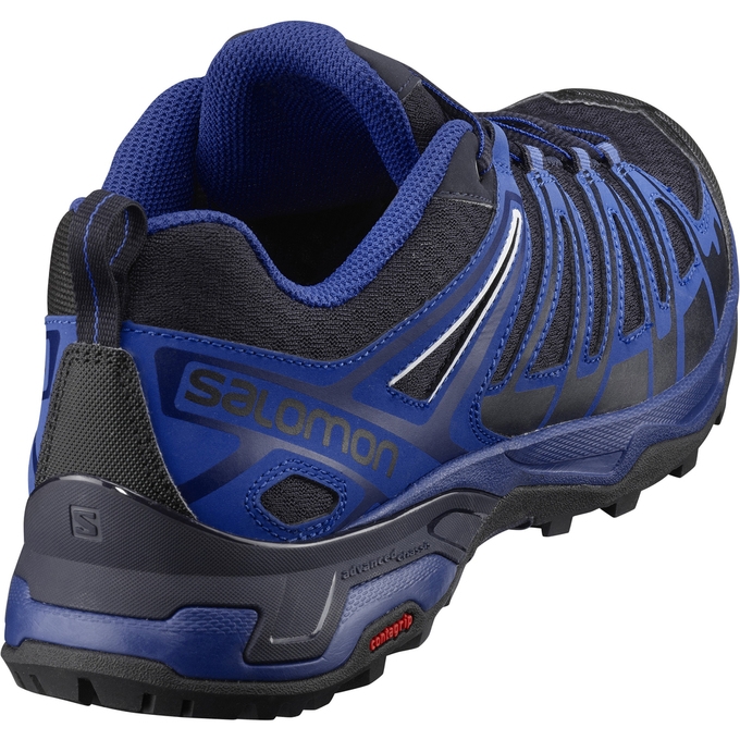 Blue / Black Salomon X ULTRA 3 PRIME Men's Hiking Shoes | AE-841SZMB