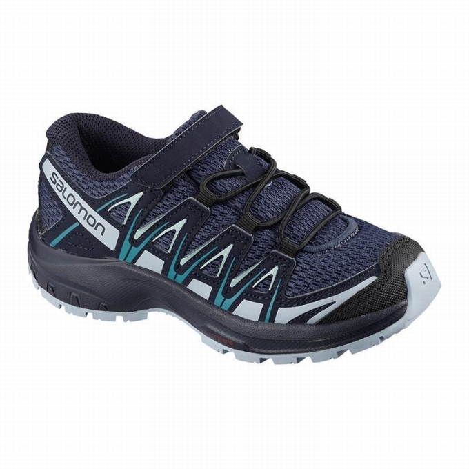 Blue Indigo / Blue Salomon XA PRO 3D K Kids\' Trail Running Shoes | AE-241CZWD