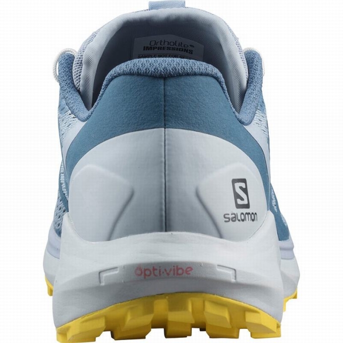 Blue / Lemon Salomon SENSE RIDE 4 Women's Running Shoes | AE-920SJUK