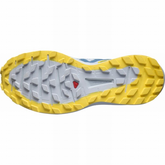 Blue / Lemon Salomon SENSE RIDE 4 Women's Running Shoes | AE-920SJUK