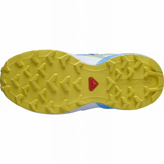 Blue / Lemon Salomon SPEEDCROSS Kids' Trail Running Shoes | AE-980BHFA