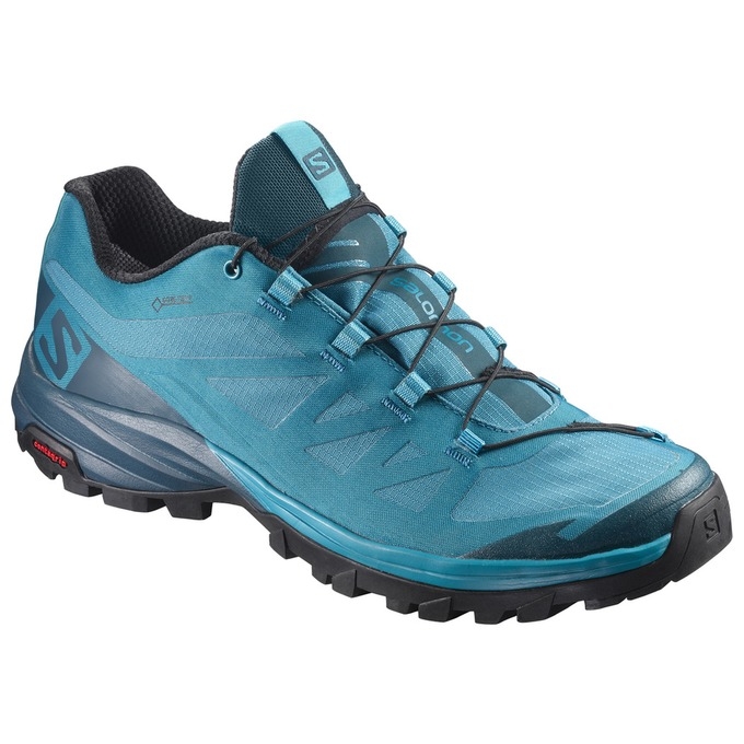 Blue / Navy Salomon OUTPATH GTX W Women\'s Hiking Shoes | AE-782WITM