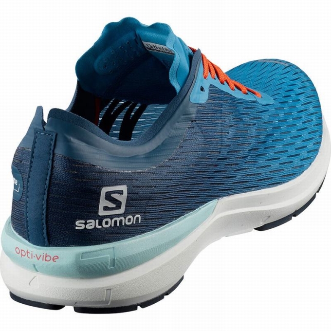 Blue / Navy Salomon SONIC 3 ACCELERATE Men's Running Shoes | AE-732JKFU