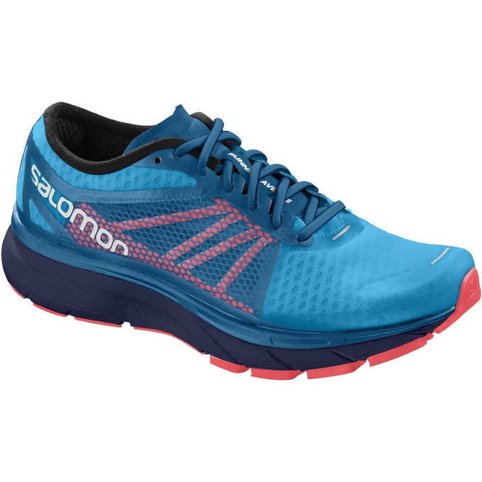 Blue / Navy Salomon SONIC RA Men\'s Running Shoes | AE-678BYXM