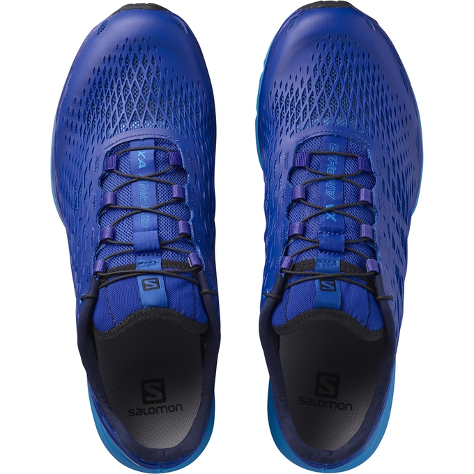 Blue / Orange Salomon XA AMPHIB Men's Running Shoes | AE-457GSAX