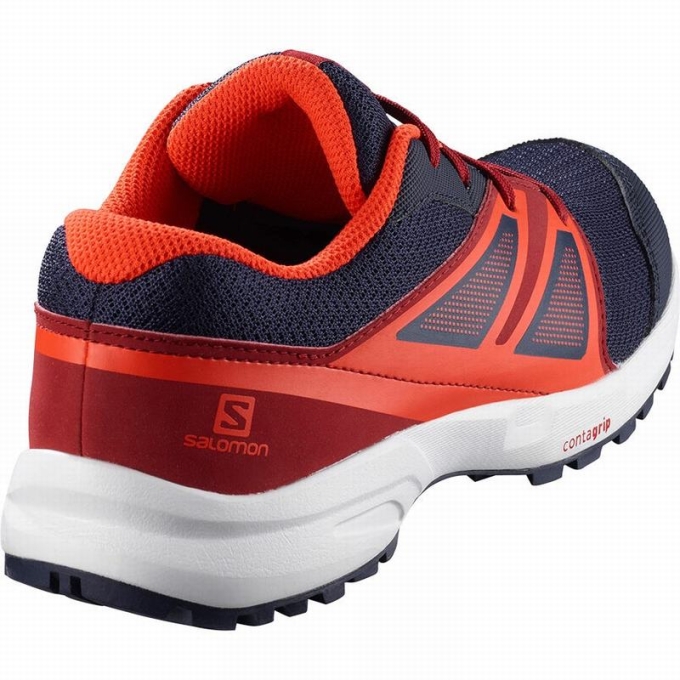 Blue / Red Salomon SENSE J Kids' Running Shoes | AE-469YVMI