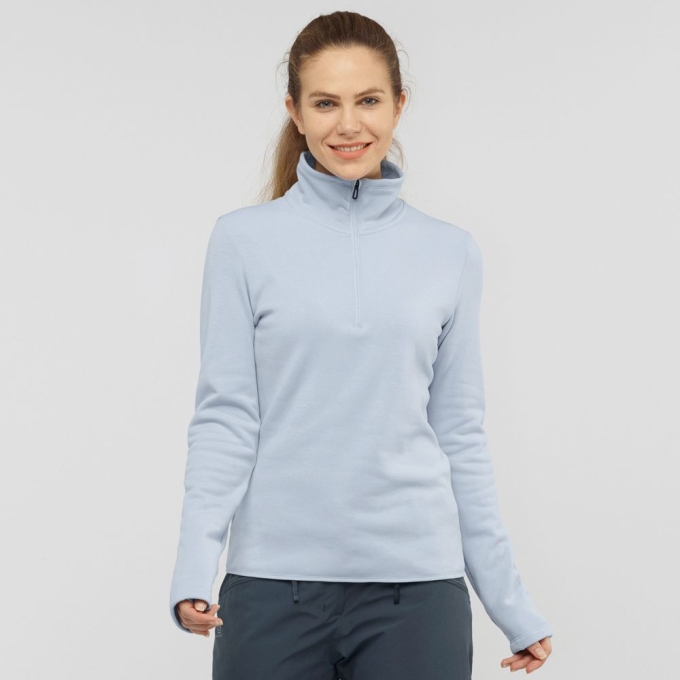 Blue Salomon WARM AMBITION HALF ZIP W Jacket Women\'s Midlayers | AE-053GXIS