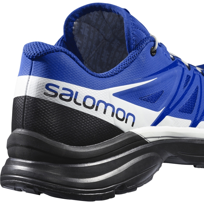 Blue / White / Black Salomon WINGS PRO 3 Men's Trail Running Shoes | AE-170OSMK