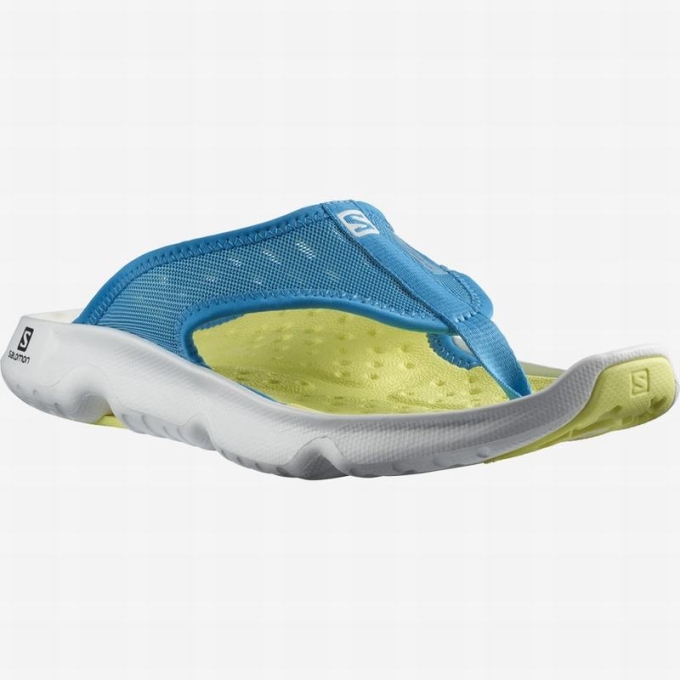 Blue / White Salomon REELAX BREAK 5.0 Men's Flip Flops | AE-628NWCU