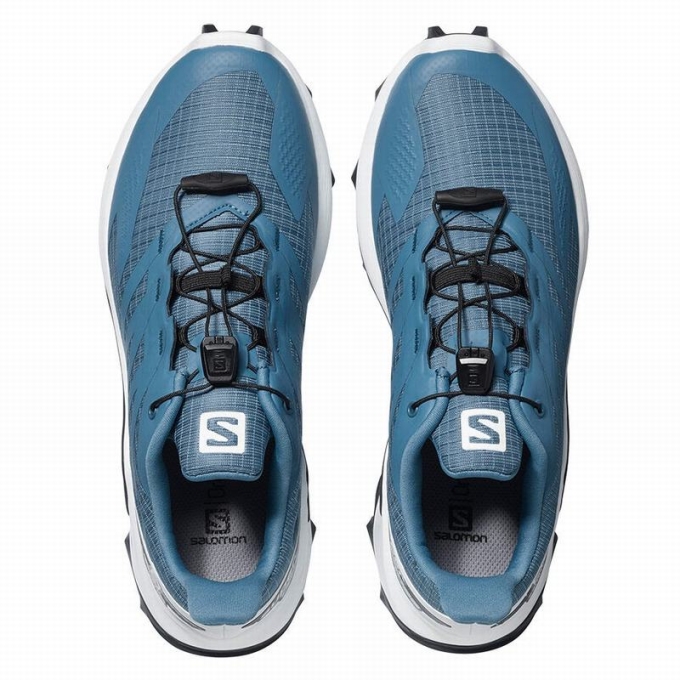 Blue / White Salomon SUPERCROSS BLAST W Women's Trail Running Shoes | AE-231QHWS