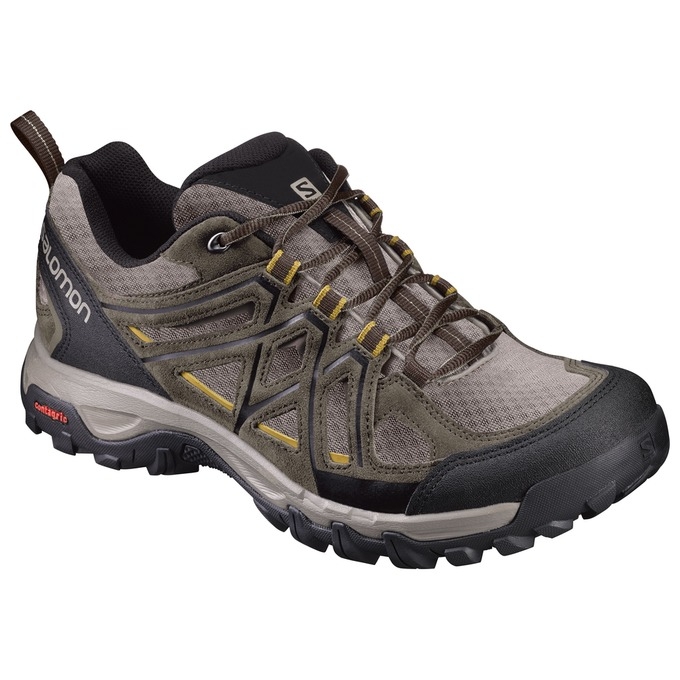 Brown Black Salomon EVASION 2 AERO Men\'s Hiking Shoes | AE-635JYWS