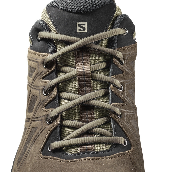 Brown Black Salomon EVASION 2 LTR Men's Hiking Shoes | AE-841CSAW