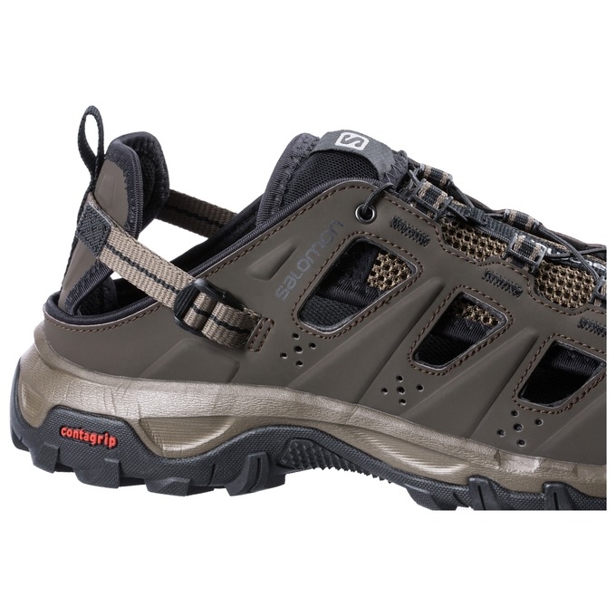 Brown Black Salomon EVASION CABRIO Men's Water Shoes | AE-591ODBT