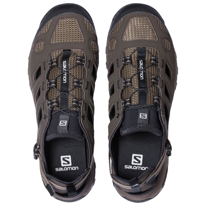 Brown Black Salomon EVASION CABRIO Men's Water Shoes | AE-591ODBT