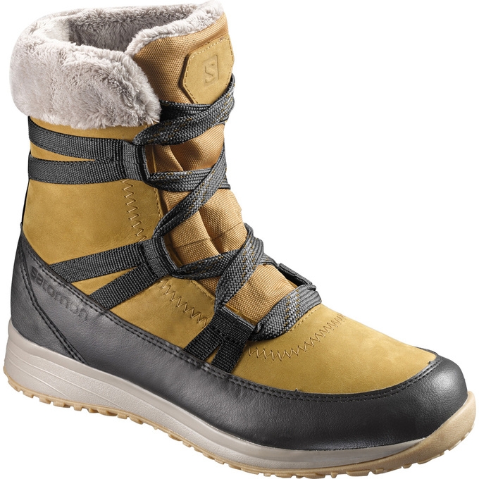 Brown / Black Salomon HEIKA LTR CS WP Men\'s Winter Boots | AE-145HGEO