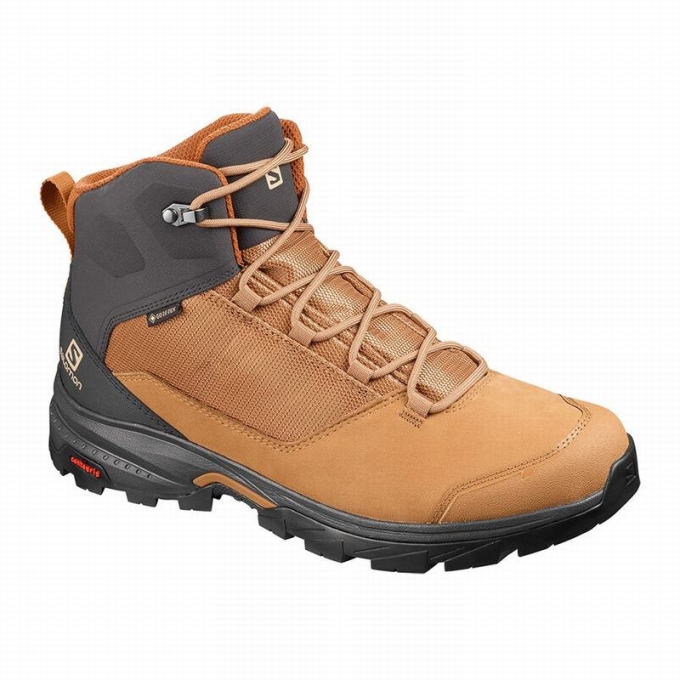 Brown Salomon OUTWARD GORE-TEX Men\'s Hiking Boots | AE-647FZKN