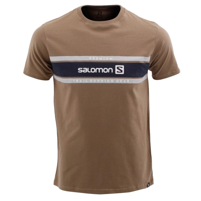 Brown Salomon TOW THE LINE SS M Men\'s T Shirts | AE-593WZOU