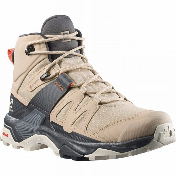 Brown Salomon X ULTRA 4 MID GORE-TEX Women's Hiking Boots | AE-871VLCG