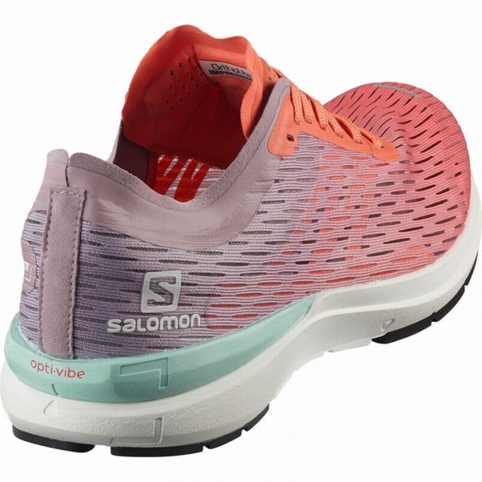 Brown / White Salomon SONIC 3 ACCELERATE W Women's Running Shoes | AE-657KQCY