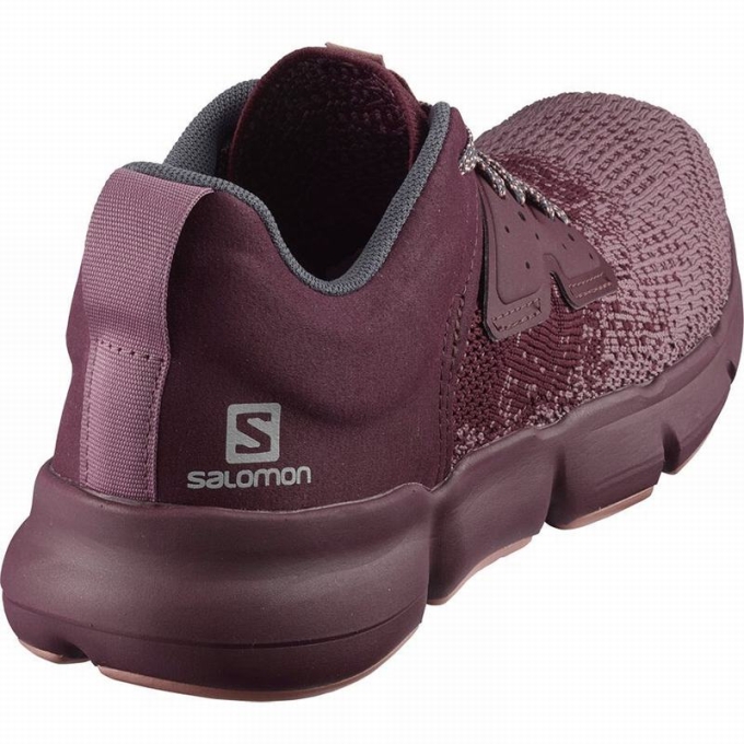 Burgundy / Dark Red Salomon PREDICT SOC W Women's Road Running Shoes | AE-385VHKT