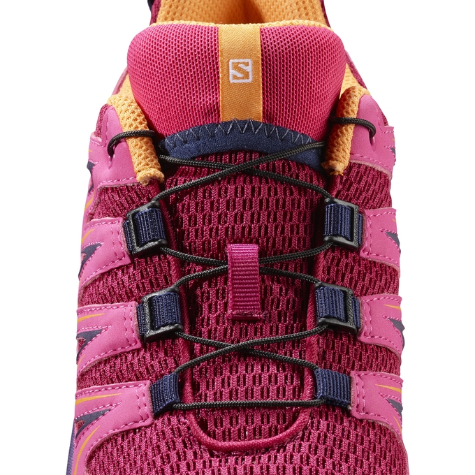 Burgundy Pink Salomon XA PRO 3D K Kids' Trail Running Shoes | AE-482ZJHA