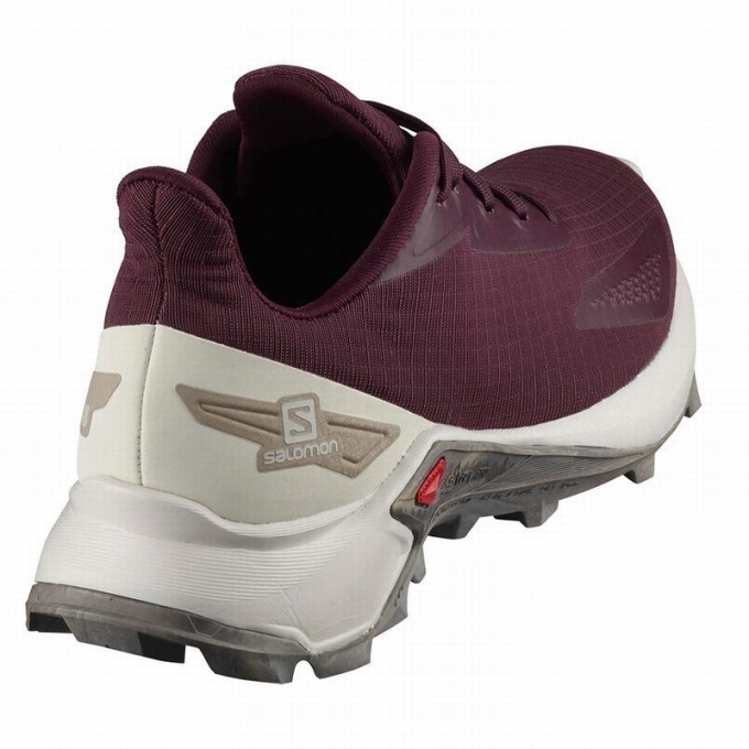 Burgundy Salomon ALPHACROSS BLAST Women's Trail Running Shoes | AE-640PNGX