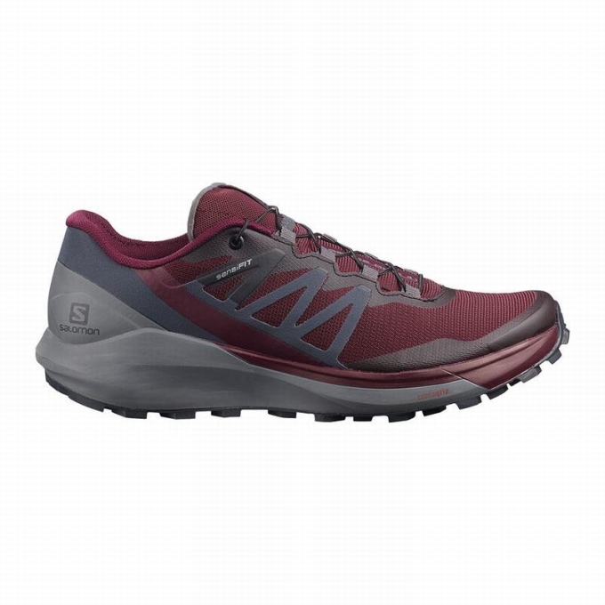 Burgundy Salomon SENSE RIDE 4 Women\'s Running Shoes | AE-758XCNA