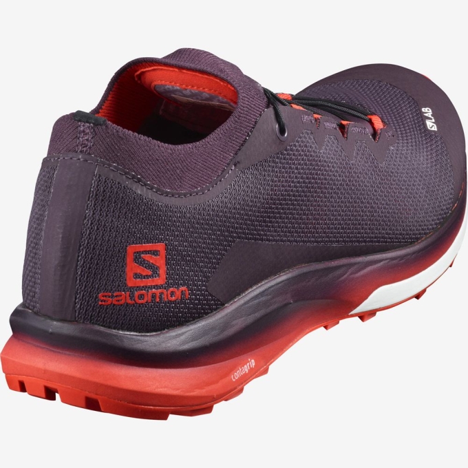 Burgundy Salomon S/LAB ULTRA 3 Men's Trail Running Shoes | AE-736SDUT