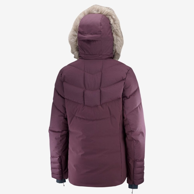 Burgundy Salomon WARM AMBITION W Ski Women's Jackets | AE-968EIQK