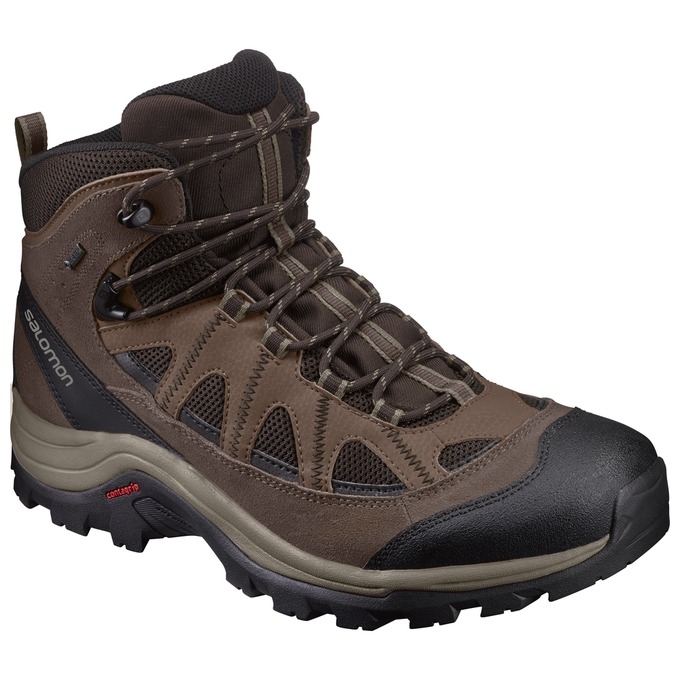 Chocolate / Black Salomon AUTHENTIC LTR GTX Men\'s Hiking Boots | AE-082MDNH