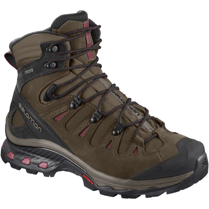 Chocolate / Black Salomon QUEST 4D 3 GTX W Women\'s Hiking Boots | AE-567MEBP