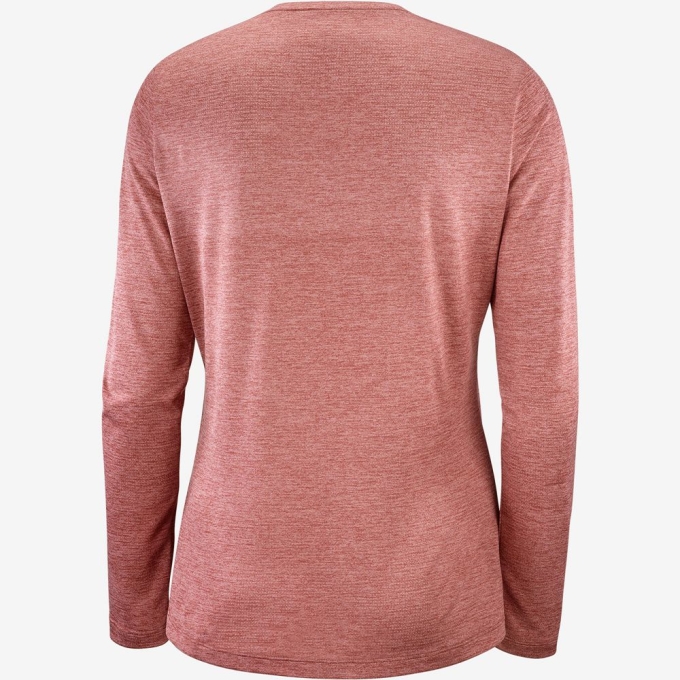 Coral Salomon AGILE Long Sleeve Women's T Shirts | AE-659MSNJ