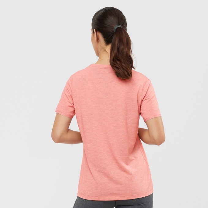 Coral Salomon ESSENTIAL TENCEL Women's T Shirts | AE-721JGWQ