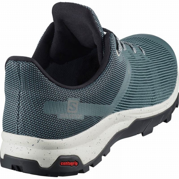 Dark Blue / Black Salomon OUTLINE PRISM GORE-TEX Men's Hiking Shoes | AE-562BCXJ