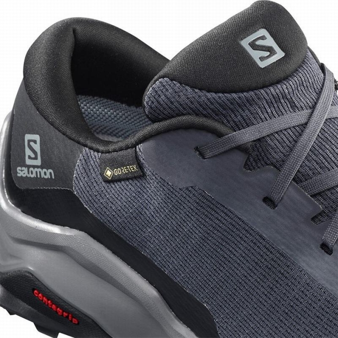 Dark Blue / Black Salomon X REVEAL GORE-TEX Women's Hiking Shoes | AE-451PYMI