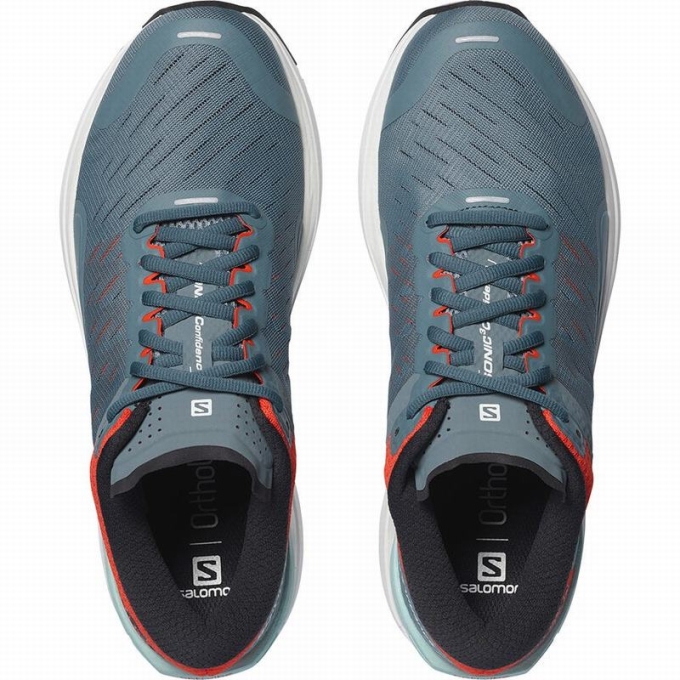 Dark Blue / Orange Salomon SONIC 3 CONFIDENCE Men's Running Shoes | AE-475BJXO