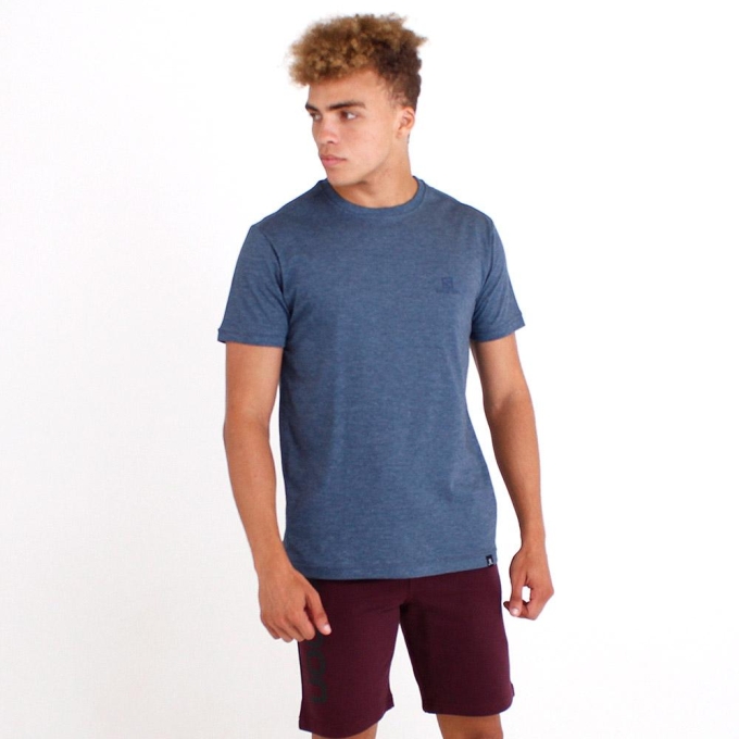 Dark Denim Salomon EXPLORER SS M Men's T Shirts | AE-103XOVE