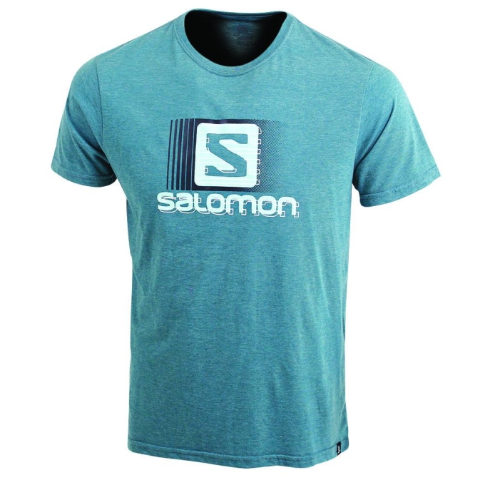 Dark Denim Salomon FLASHBACK SS M Men's T Shirts | AE-145BQJS