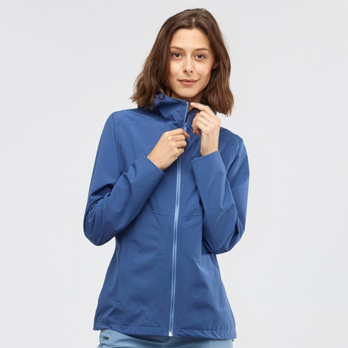 Dark Denim Salomon LA COTE FLEX 2.5L JKT W Women's Jackets | AE-413TCYA