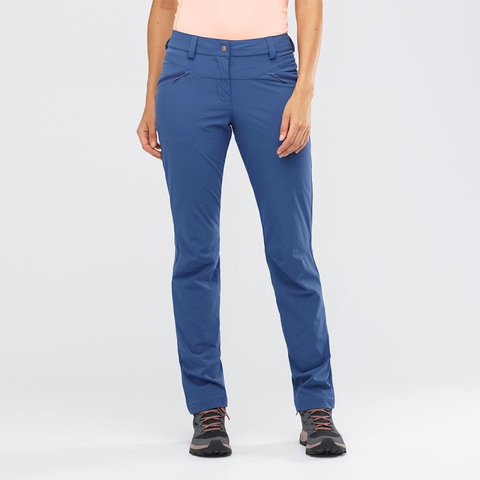 Dark Denim Salomon WAYFARER STRAIGHT LT W Women's Pants | AE-389YLVD