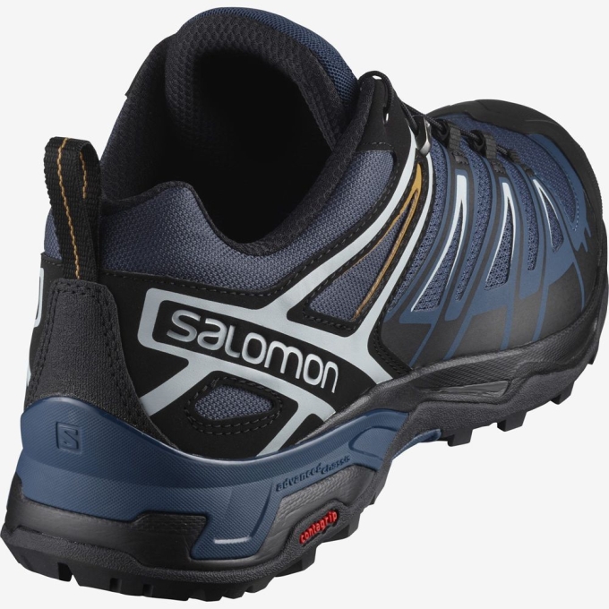 Dark Denim Salomon X ULTRA 3 Men's Hiking Shoes | AE-374PVCM