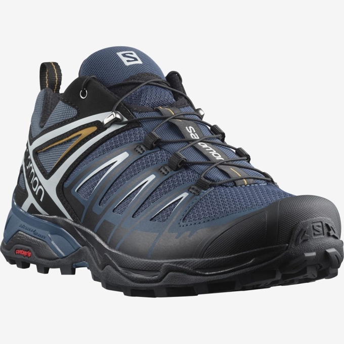 Dark Denim Salomon X ULTRA 3 Men's Hiking Shoes | AE-374PVCM