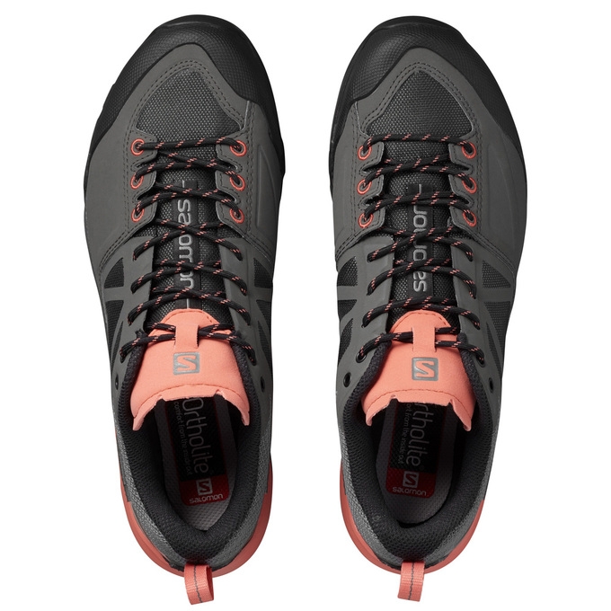 Dark Grey / Coral Salomon X ALP SPRY W Women's Hiking Boots | AE-296FJZE