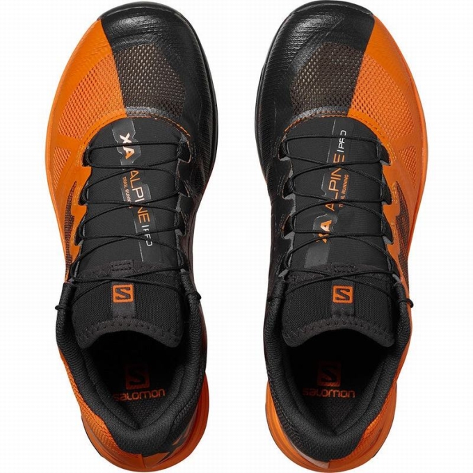 Dark Grey / Orange Salomon X ALPINE /PRO Men's Trail Running Shoes | AE-092NBTK