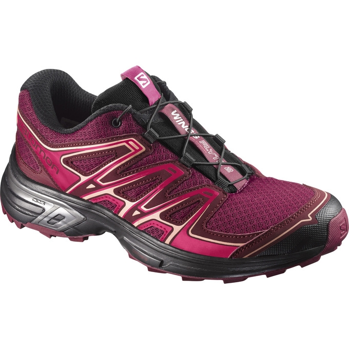 Dark Pink Salomon WINGS FLYTE 2 W Women\'s Trail Running Shoes | AE-637TXUY