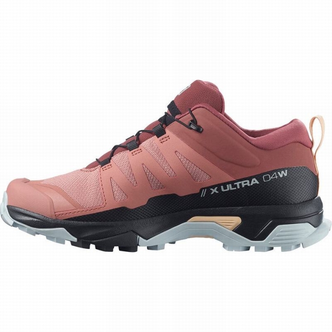 Dark Red / Cream Salomon X ULTRA 4 Women's Hiking Shoes | AE-859AFUP