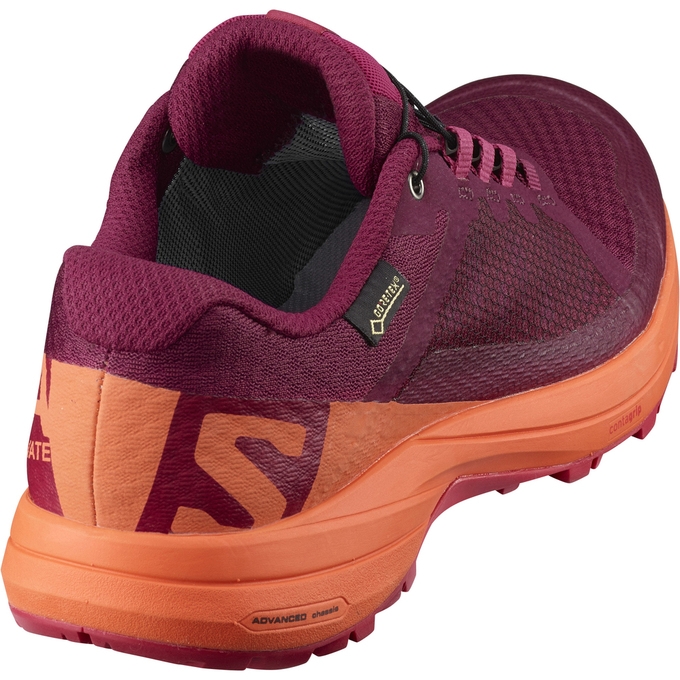 Dark Red / Orange Salomon XA ELEVATE GTX W Women's Trail Running Shoes | AE-410ZTYB