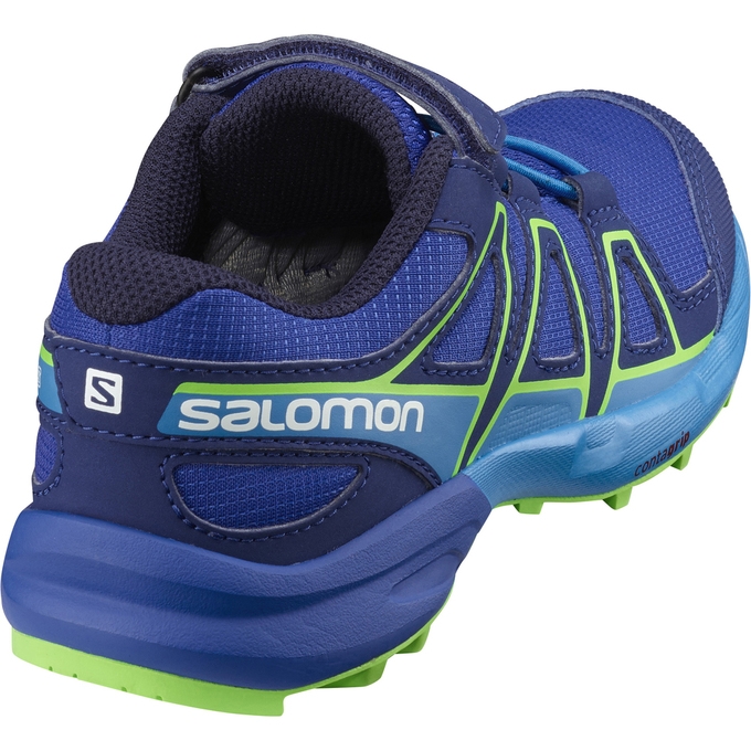 Deep Blue Salomon SPEEDCROSS BUNGEE K Kids' Trail Running Shoes | AE-017TUBD