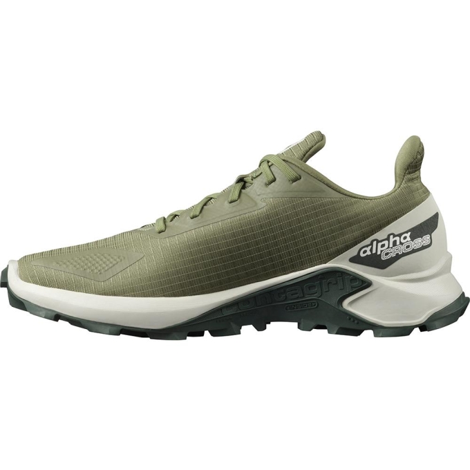 Deep Green Salomon ALPHACROSS BLAST Men's Road Running Shoes | AE-259ZRTA